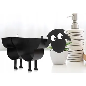 OVCE BERAN STOJAN NA TOALETNÍ PAPÍR SEDM ROLIČEK ČERNÝ LOFT KOVOVÝ