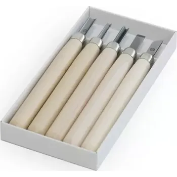 Dláto Sada řezbářských mini-dlát MARUICHI T-5 s dřevěnou rukojetí - 5 kusů