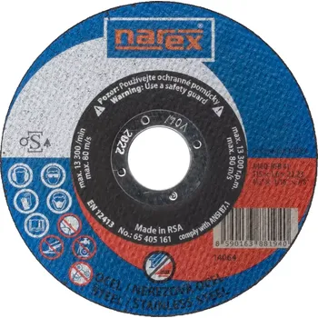 Řezný kotouč Kotouč řezný Narex ocel/nerez 125×1.6x22.2