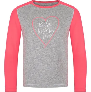 Dívčí tričko Dívčí triko s dlouhým rukávem KILPI SONIER-JG SJ0351KI SVĚTLE ŠEDÁ 122