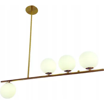 ZÁVĚSNÁ LAMPA STROPNÍ LUSTR KOULE zlatá MODERNÍ LED mléčná