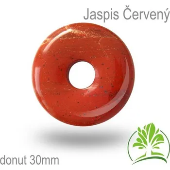 Materiál na výrobu šperku Jaspis červený donut-o pr. 30mm tl.4,5mm.