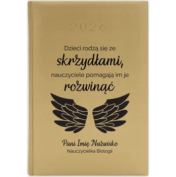 Kalendář Knižní kalendář 2026 A5 FunnyCase zlatý