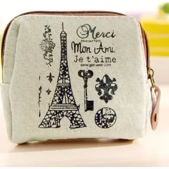 Peněženka Vintage peněženka s motivem Paříže | malá peněženka, retro styl - Věž a klíč