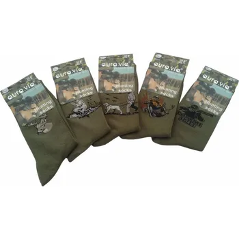 Pánské ponožky Ponožky oliv Hunting s motivem