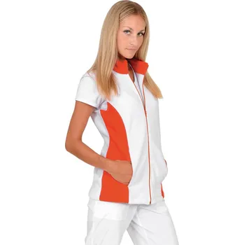 Zdravotnický oděv 2P SERVIS Vesta fleecová Fitnes Bílá/Oranžová L