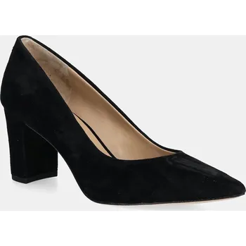 Dámské lodičky Semišové lodičky Lauren Ralph Lauren Lanette Blkh černá barva, na podpatku, 802967743001 802967743001.001 99X, EUR 36.5