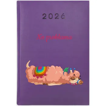 Kalendář Knihový kalendář 2026 A5 fialový