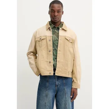 Dámská casual bunda Džínová bunda Desigual COVENTRY hnědá barva, přechodná, 25WMEN01 01A, vel. L