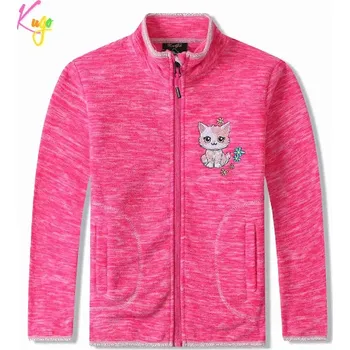 Dívčí mikina Dívčí flísová mikina Kugo BM5612 tmavě růžová