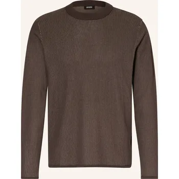 Pánský svetr Drykorn Pánský Svetr Elrik, tmavě hnědá / khaki, M