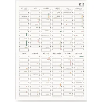 Obraz Nástěnný plánovač s nálepkami - Kalendář svátky, Obchodní neděle 50x70