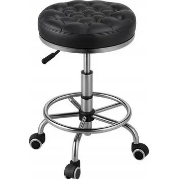 Barová židle BAROVÁ ŽIDLE KADEŘNICKÁ BAROVÁ KOSMETICKÁ STOLIČKA NA KOLEČKÁCH OTOČNÁ KOUZLA XH153