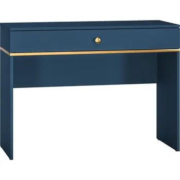 Konferenční stolek Toaletní Stolek ML Meble odstíny modré, zlatá matná 100 x 79 x 40 cm