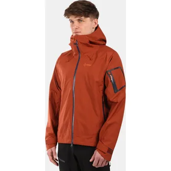 Pánská bunda Pánská hardshellová bunda KILPI MAMBA-M YM0101KI HNĚDÁ 6XL