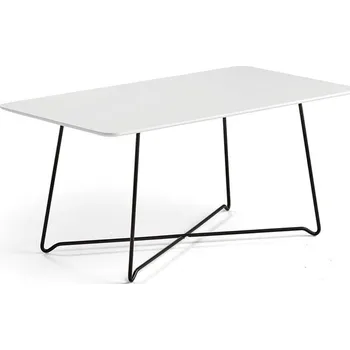 Konferenční stolek Konferenční stolek IRIS, 1100x600 mm, černá, bílá deska