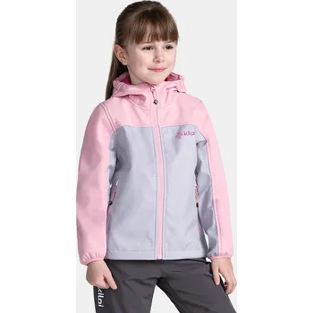 Dívčí bunda Dívčí softshellová bunda KILPI RAVIA-J TJ0517KI SVĚTLE RŮŽOVÁ 158