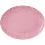 Oválná servírovací talíř RHOMBE Lyngby 29 x 22 cm růžová