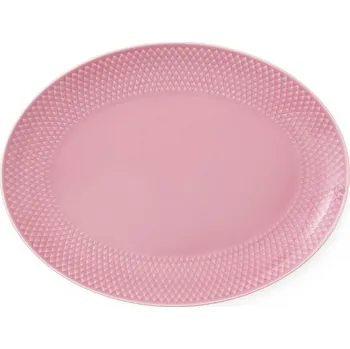 Talíř Oválná servírovací talíř RHOMBE Lyngby 29 x 22 cm růžová