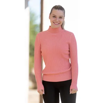 Dámský svetr F.J.J. Dámský stoják ELOIS [ 24417 ] Barva: Lososová, Velikost: UNI: S-XL