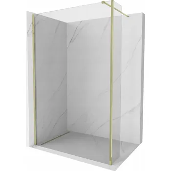 MEXEN KIOTO SPRCHOVÁ STĚNA WALK-IN 135X40 CM TRANSPARENTNÍ ZLATÁ