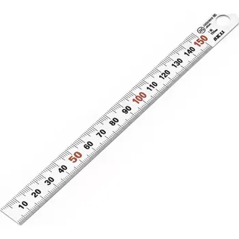 Úhloměr Pravítko SK11 z nerezové oceli - 150 mm