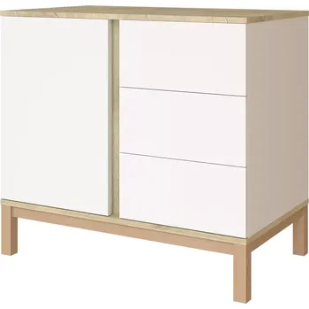 Komoda Faktum Komoda Loop White přírodní dub