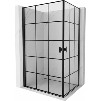 MEXEN MIST-B DUO SPRCHOVÝ KOUT 100X70 CM ČERNÝ RÁM, ČERNÁ MŘÍŽKA