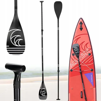 Vodní sport SUP pádlo 3-dílné AQUASTIC 170-220 cm černé