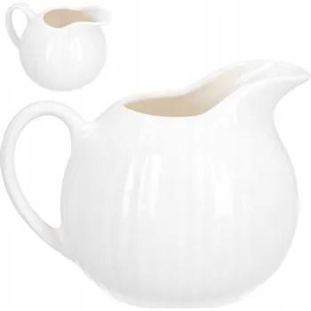 Konvička na mléko Mlecznik porcelanowy biały 310ml dzbanuszek na mléko a smetanu s ouškem