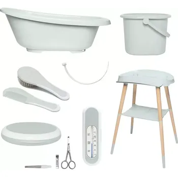 koupací vanička Bebe-Jou Koupací sada Sense 7 dílná Sky Green