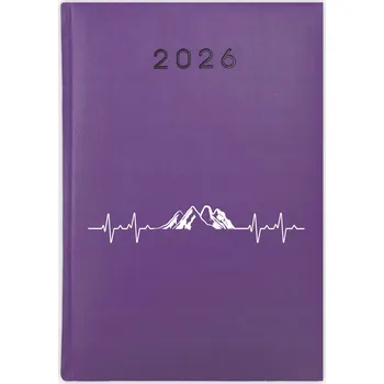 Kalendář Knihový kalendář 2026 A5 fialový