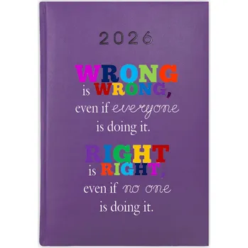 Kalendář Knihový kalendář 2026 A5 fialový