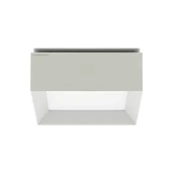 Lombardo Flo Q LED Čtvercové Svítidlo Přisazené IP20 IK06 150mm / 3000K / Šedá