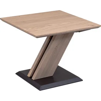 Konferenční stolek Outlet Nábytek Mělník Wilkerson 50 x 44-61 x 50 MDF, masiv dub, kov Hnědý