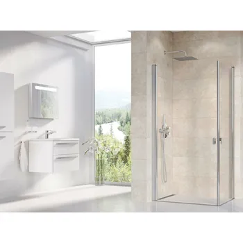 RAVAK Sprchový kout Ravak Chrome CRV1/CRV1 90x100 rohový, lesk/transparent 1QV70C01Z1;1QVA0C01Z1