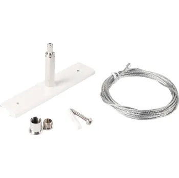 Nábytkové kování POWERGEAR Závěsný výztužný úchyt pro 48V lištu Bílá