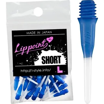 Příslušenství pro šipky Hroty L-style ShortLip Two Tone Blue/White 30 ks