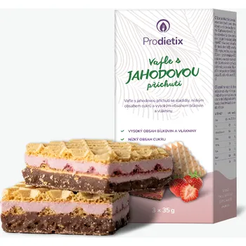 Vafle s jahodovou příchutí (baleno po 3 porcích)