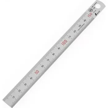 Úhloměr Japonské nerezové pravítko SHINWA s magnetem - 150 mm