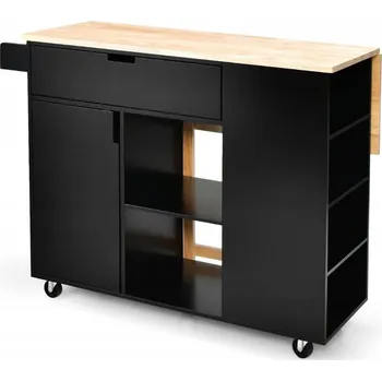 Servírovací stolek Kuchyňský ostrůvek s rozkládací deskou. Kuchyňský ostrůvek na kolečkách.
