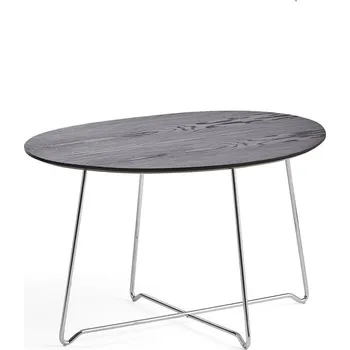 Konferenční stolek Konferenční stolek IRIS, oválný, 870x670 mm, chrom, černý dub