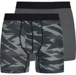 Pánské boxerky 2pack KILPI 2P NETT-M RM0214KI TMAVĚ ŠEDÁ/KHAKI XS