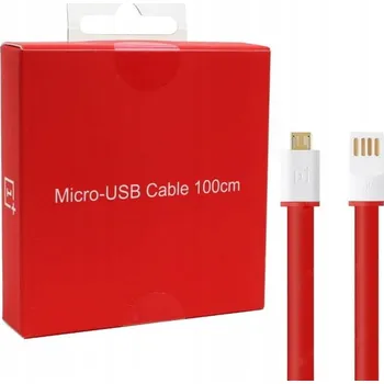 Datový kabel Kabel OnePlus USB - microUSB typ B, 1 m, červený
