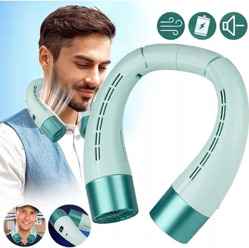 Domácí ventilátor VENTILÁTOR NA KRK, PŘENOSNÝ BEZLOPATKOVÝ VENTILÁTOR NA KRK, NABÍJECÍ