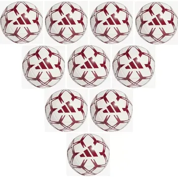 Fotbalový míč 10x Fotbalový míč adidas Starlancer Club bílá/červená (4)