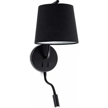 Nástěnné svítidlo Faro Berni E27 nástěnné svítidlo s čtecím světlem Černá