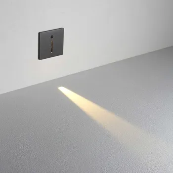 Nástěnné svítidlo ILUMIX Light SL706-BK Schodišťové Zápustné Svítidlo 3W Černé