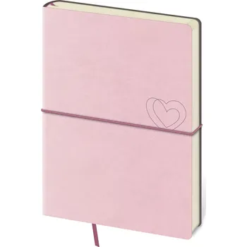 Zápisník Linkovaný zápisník Flexio L Light Rose