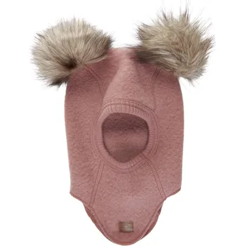 Kojenecká čepice MIKK-LINE KUKLA S BAMBULEMI MIKK-LINE, BURLWOOD, MERINO VLNA Velikost: 62-68